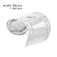 Glossy Wave Silver Plated Anti Tarnish Cuff Kada Bracelet For Women