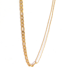 Half Curb Chain 18K Gold Stainless Steel Anti Tarnish Necklace Chain For Women