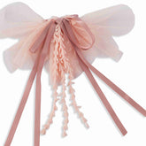 Fancy Flower Juliet Pink Fabric Hair Clip Accessories For Girl Women
