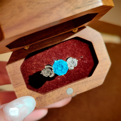Luxury Silver Plated Round Cut CZ Copper Anti Tarnish Cocktai Ring