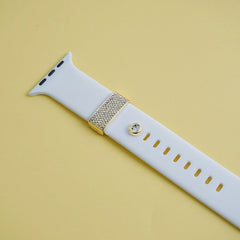 Studded Surface Cubic Zirconia 18K Gold Smart Watch Charm For Women