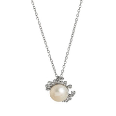 Ocean Pearl Shape Crabs 18k Gold Silver Stainless Steel Anti Tarnish Necklace Pendant Chain For Women