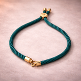 Blue Brown Green Stylish Gold Plated Plain Thread Bracelet For Women