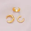 Gold Plated Plain Alloy Adjustable No-Piercing Ear Cuff Earrings