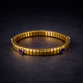 Purple Heart Gold Silver Plated Anti Tarnish Stainless Steel Bracelet