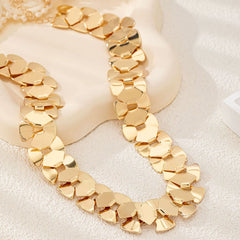 Links Gold Plated Plain Alloy Necklace For Women