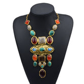 Multi Color Gold Plated Beads Alloy Necklace for Women