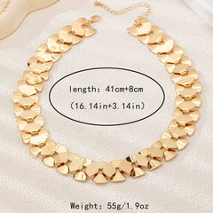 Links Gold Plated Plain Alloy Necklace For Women