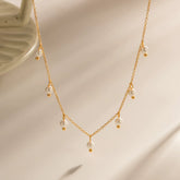 White Gold Plated Pearl Anti Tarnish Stainless Steel Necklace