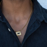 Evil Eye Crystal Black 18K Gold Stainless Steel Anti Tarnish Necklace Pendant Chain For Women