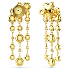 Solitaire Gold Plated Cubic Zirconia Rhinestone Alloy Dangler Earrings