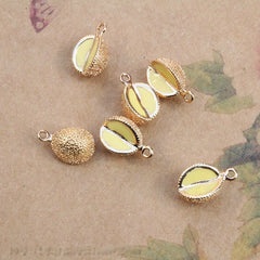 Designer Multi Color Fruit Charm Enamel Gold Plated CZ Copper Pendant