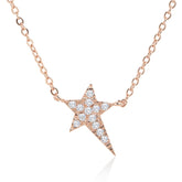 Brass 18k Rose Gold Star Motif Pendant For Women