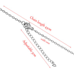 Slim Link Chain Silver Stainless Steel Necklace Chain Boys