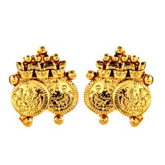 Lakshmi Gold Coin Temple Antique Traditonal Necklace Earrings Set