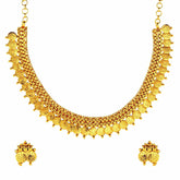 Lakshmi Gold Coin Temple Antique Traditonal Necklace Earrings Set