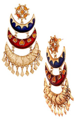 Designer Gold Plated Large Chandelier Earring For Women