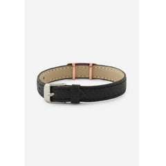 Cubic zirconia Leather Copper Black Gold ID Wrist band Bracelet For Women