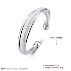 316L Surgical Stainless Steel Mesh Cuff Kada Men Bracelet Bangle