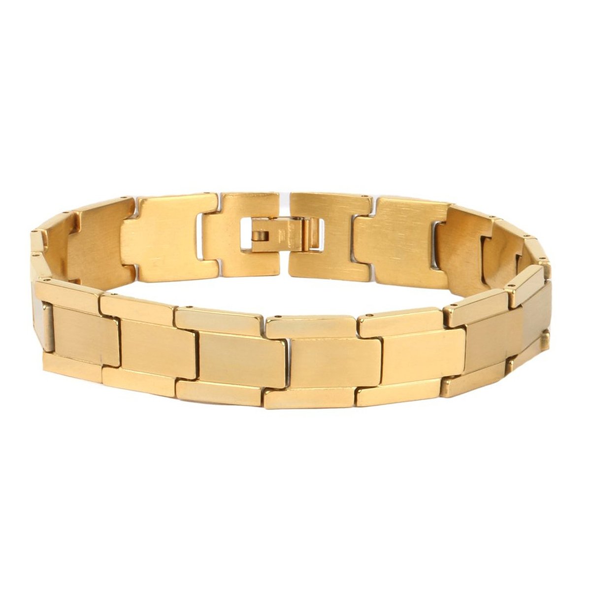 Stainless Steel 18K Gold Plated Geometric Stylish Bracelet For Men