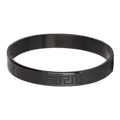Stainless Steel Black Oval Macho Kada Stylish Bracelet For Men