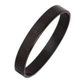 Stainless Steel Screw Black Oval Macho Kada Stylish Bracelet For Men