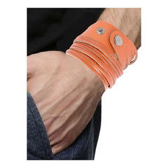 Multi Strand Tan Brown Handcrafted Leather Strand Bracelet For Men