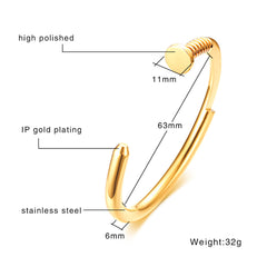 Stainless Steel Sterling Silver Plated Cuff Kada Bracelet Bangle Men