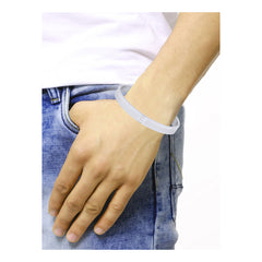 Classic American Diamond Cz Stainless Steel Personalized Engraved Kada Bangle Men