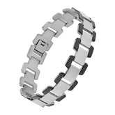 Italian 316L Stainless Steel Black Plated Bracelet For Men