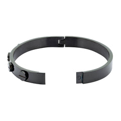 Luxury Screw Stainless Steel Black Kada Bangle Men