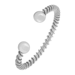 Mesh Rope 316L Stainless Steel Cuff Kada Bracelet Bangle For Men