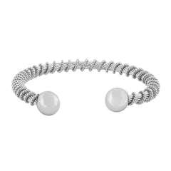 Mesh Rope 316L Stainless Steel Cuff Kada Bracelet Bangle For Men