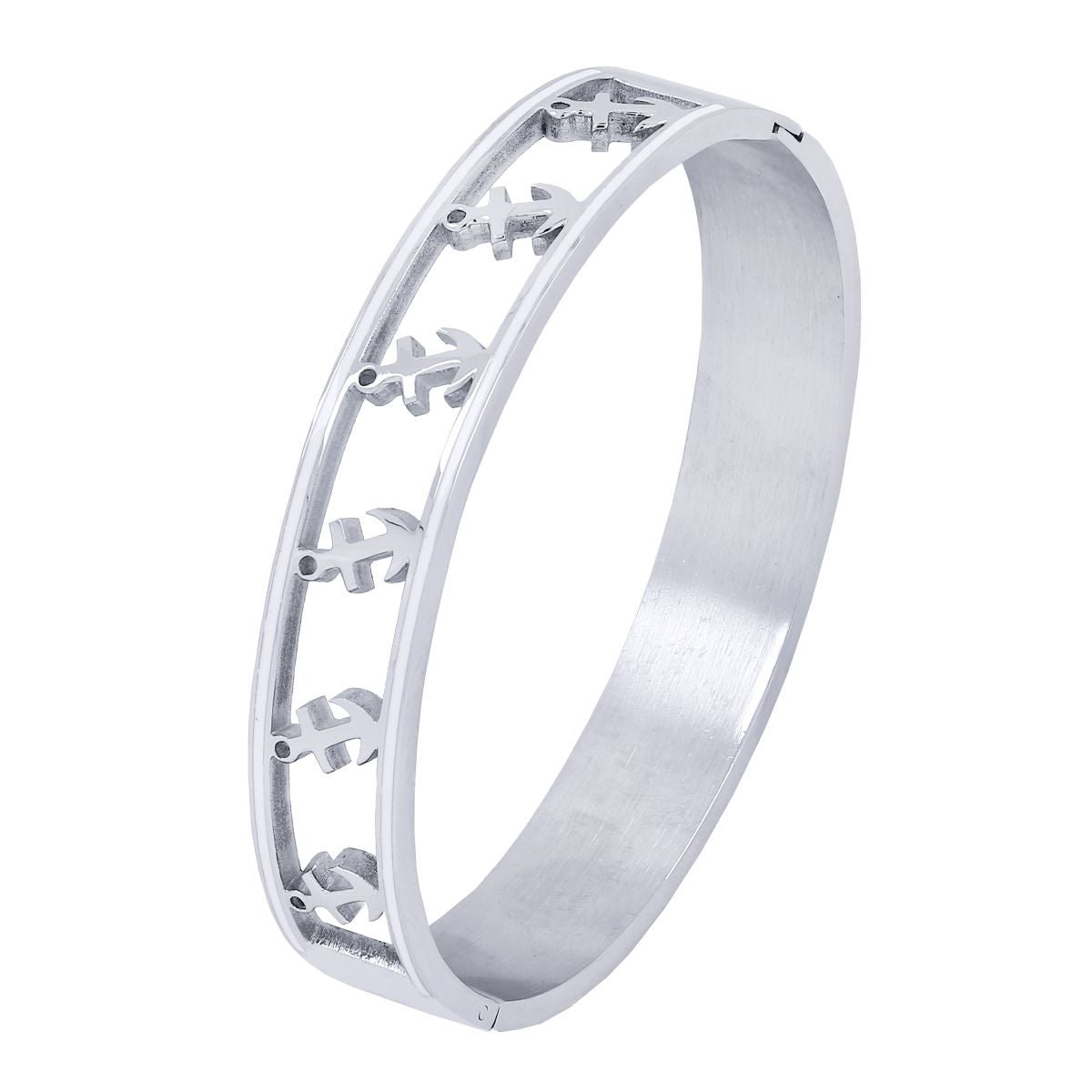 Anchor Stainless Steel Openable Bangle Cuff Kada Bracelet Women