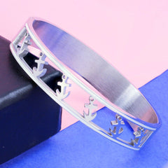 Anchor Stainless Steel Openable Bangle Cuff Kada Bracelet Women