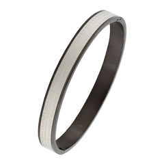 Designer Black Silver Stainless Steel Kada Bangle Bracelet Men Boy