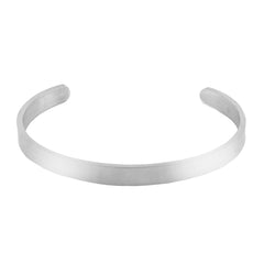 Cuff Glossy Silver Stainless Steel Cuff Kada Bangle Bracelet For Men
