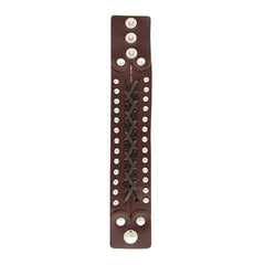 Biker Funky Braided Handcrafted Brown Leather Wrist Band Bracelet