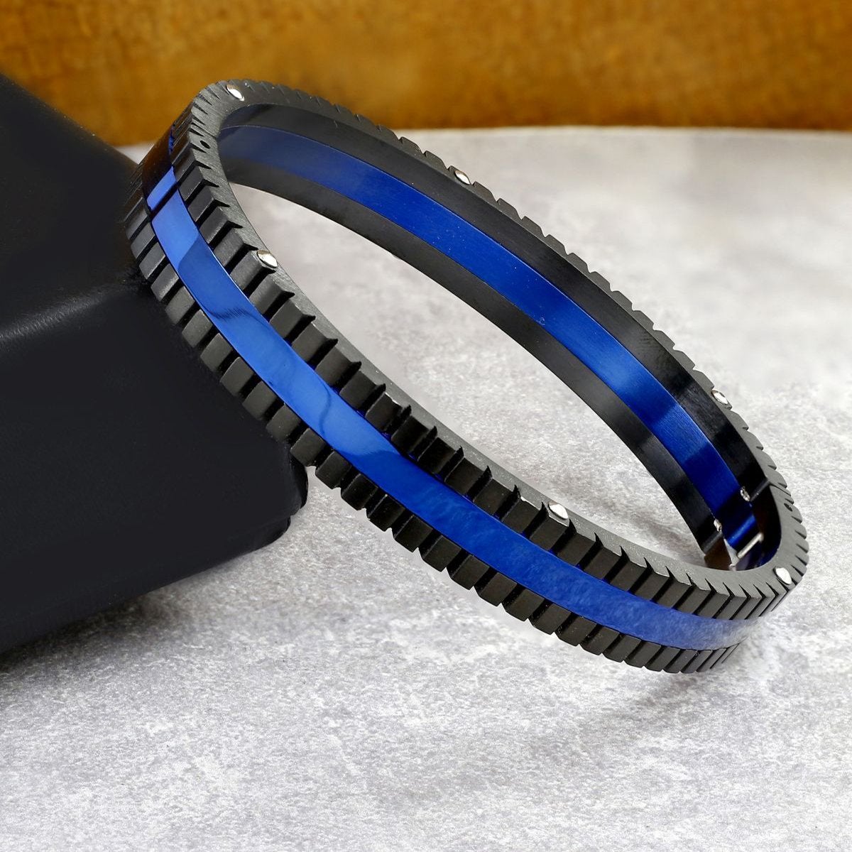 German Luxury Designer Neon Black Solid Stainless Steel Openable Men