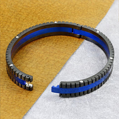 German Luxury Designer Neon Black Solid Stainless Steel Openable Men