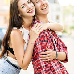 Forever Always Rose Gold Silver Stainless Steel Id Couple Lovers Bracelet