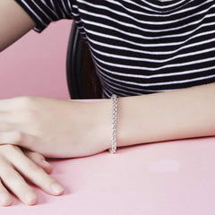 Stylish Wheat Silver 316L Stainless Steel Bracelet Men Women