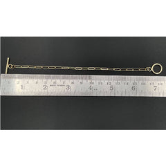 Classic Link Toggle Clasp Gold Copper Bracelet For Women