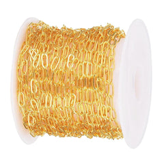 Classic Korean 18K Gold Cable Rolo Links Chain 1 Meter