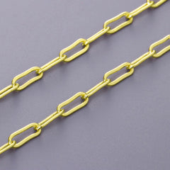 Classic Korean 18K Gold Cable Rolo Links Chain 1 Meter