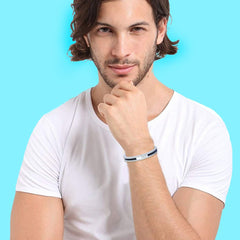 Silver 316L Stainless Steel Cuff Kada Bangle Bracelet Men Women