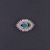 Turkish Evil Eye Nazariya Lucky Cubic Zirconia American Diamond Centre Pcs For Women