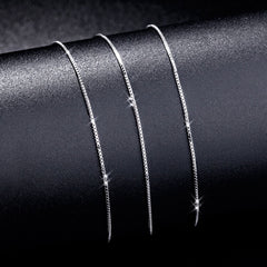 Rainbow Colourful Silver American Diamond Necklace Pendant Chain Women