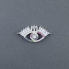 Evil Eye Nazariya Baguette Cubic Zirconia American Diamond Centre Pcs For Women