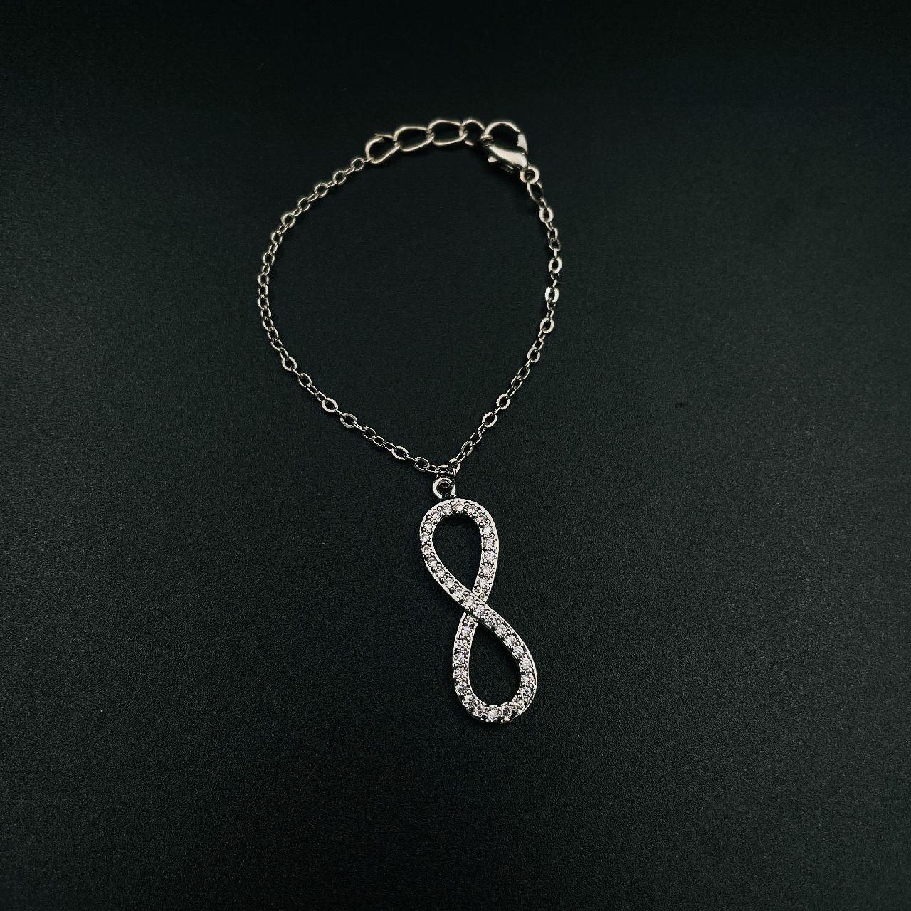 Infinity Copper Silver American Diamonds Link Chain Watch Charm Chain For Women